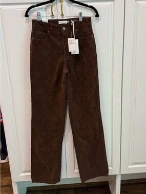 Good American Better Than Suede Good True Straight Pants
